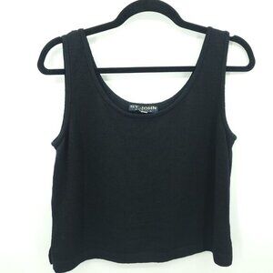 VTG 2000s St. John Basics Edina Santana Knit Scoop Neck Shell/Tank Top M/L Black